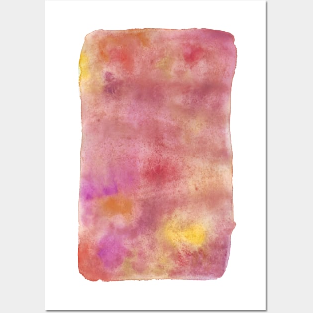 Warm Tone Colors Blend - Abstract Watercolor Painting Wall Art by GenAumonier